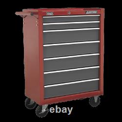 AP22507BB Sealey Rollcab 7 Drawer with Ball Bearing Runners Red/Grey