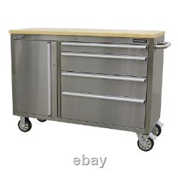 AP4804SS Sealey Mobile Stainless Steel Tool Cabinet 4 Drawer