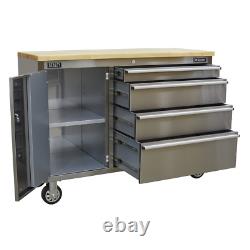 AP4804SS Sealey Mobile Stainless Steel Tool Cabinet 4 Drawer