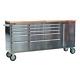 Ap7210ss Mobile Stainless Steel Tool Cabinet 10 Drawer & Cupboard