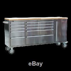 AP7210SS Sealey Mobile Stainless Steel Tool Cabinet 10 Drawer Cupboard Chests