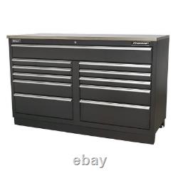 APMS04 Sealey Modular Floor Cabinet 11 Drawer 1550mm Heavy-Duty Tool Storage