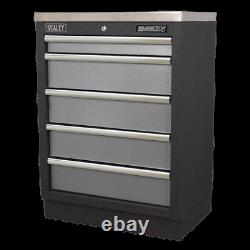 APMS59 Sealey Modular 5 Drawer Cabinet 680mm Modular Storage Systems Superline