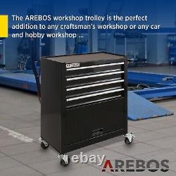 AREBOS Roller Tool Cabinet Storage 4 Drawers Toolbox Tool Chest, Trolley