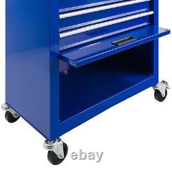 AREBOS Roller Tool Cabinet Storage 4 Drawers Toolbox Tool Chest, Trolley Blue
