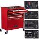 Arebos Roller Tool Cabinet Storage 4 Drawers With Tools Garage Workshop Red