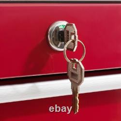 AREBOS Roller Tool Cabinet Storage 7 Drawers Toolbox Tool Chest, Trolley Red