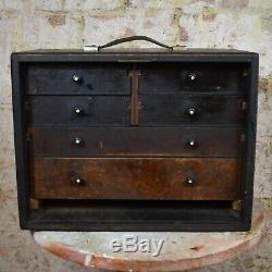 Antique Engineers Bank of Drawers Draughtmens Workshop Cabinet Tool Chest Box