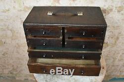 Antique Engineers Bank of Drawers Draughtmens Workshop Cabinet Tool Chest Box