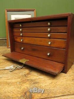 Antique Union Watchmakers Cabinet Lockable Tool Drawers 1940s