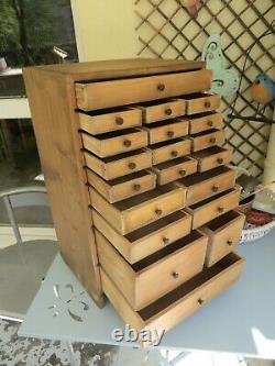 Antique Watchmakers Cabinet, Collectors Drawers, Engineers Tool Box / Chest