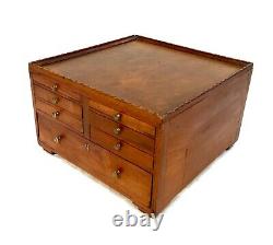 Antique Wooden Dentists Tool Cabinet / Box / Collectors Chest of Drawers c1920