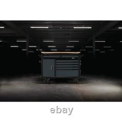 BUNKER 14 Drawer Multi-Functional Workbench Roller Tool Cabinet, 48, Grey
