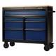 Bunker 7 Drawer Workbench Roller Tool Cabinet, 41, Blue