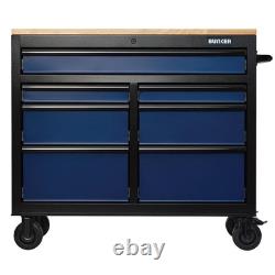 BUNKER 7 Drawer Workbench Roller Tool Cabinet, 41, Blue