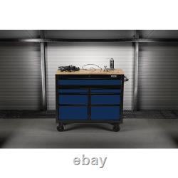 BUNKER 7 Drawer Workbench Roller Tool Cabinet, 41, Blue
