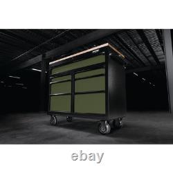 BUNKER 7 Drawer Workbench Roller Tool Cabinet, 41, Green