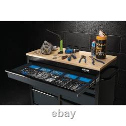 BUNKER 7 Drawer Workbench Roller Tool Cabinet, 41, Grey