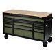 Bunker Green Roller Tool Cabinet 15 Drawer Workbench 61 Wood Top Draper 10368
