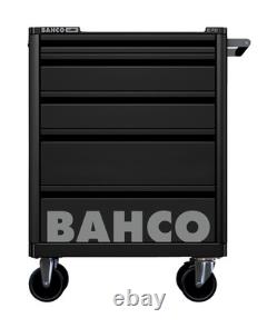 Bahco E72 5 Drawer 26? Black Mobile Roller Tool Storage Cabinet, 1472K5BLACK
