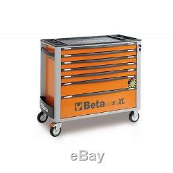 Beta C24SA-XL/7 7 Drawer Extra Long Roller Cabinet With Anti-Tilt System ORANGE