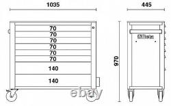 Beta C24SA-XL/8 8 Drawer Extra Long Roller Cabinet With Anti-Tilt System ORANGE