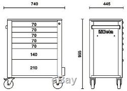 Beta C24S/7 7 Drawer Mobile Roller Cabinet Orange