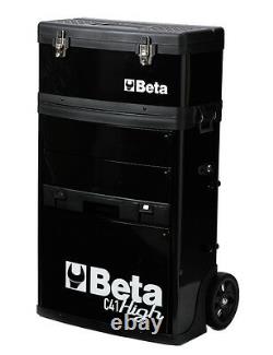 Beta C41H-N Two Module Mobile Tool Trolley Black Cabinet Tool Box Case From UK