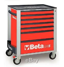 Beta Tools C24S7/R Mobile Roller Cabinet Tool Box 7 Drawer Roll Cab Red Rollcab
