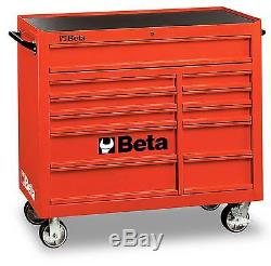 Beta Tools C38R Mobile Roller Cabinet Tool Box 11 Drawers Roll Cab Red Rollcab