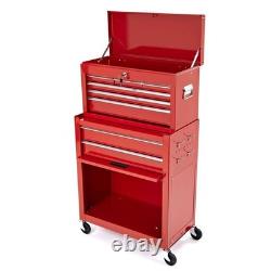 Bike It TLSCAB03 Rolling Tool Cabinet Chest 616x330x1070mm Lockable Drawers