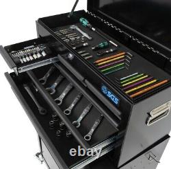 Black 8 Drawer Heavy Duty Tool Box Tool Chest Roller Cabinet Garage Storage Unit