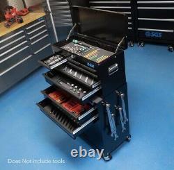 Black 8 Drawer Tool Box Tool Chest Roller Cabinet Garage Storage