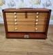 Buck & Hickman Vintage Wooden Engineers Tool Chest 7 Drawer Cabinet & Key C1960s