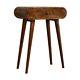 Chestnut Console Table Desk Nordic Mid Century Retro Rounded Cabinet