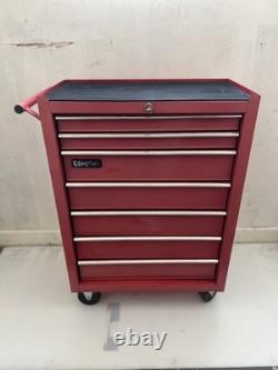 Clarke Ctc700c 7 Drawer Red Steel Tool Cabinet Trolley Lockable With Key