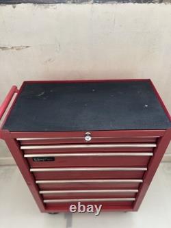 Clarke Ctc700c 7 Drawer Red Steel Tool Cabinet Trolley Lockable With Key