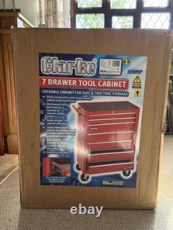 Clarke Tool Cabinet Rolling Storage Chest Portable 7 Drawer