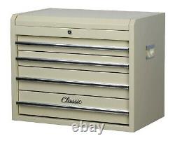 Classic Car Tool Chest 4 drawer beige cream steel metal storage box cabinet unit