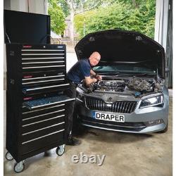 Combined Roller Cabinet and Tool Chest, 15 Drawer 26in Black Storage