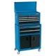 Combined Roller Cabinet And Tool Chest 6 Drawer 24in Blue Storage Unit Heavy