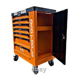 Complete Workshop Solution 7-Drawer Trolley Cabinet + Professional Tools