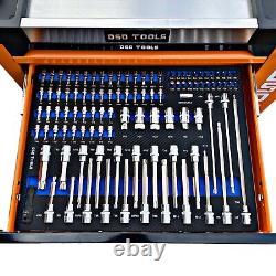 Complete Workshop Solution 7-Drawer Trolley Cabinet + Professional Tools