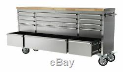 Crytec 72 Stainless Steel 15 Drawer Work Bench Tool Box Chest Cabinet