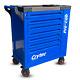 Crytec Tool Box With Tools 7 Drawers Roller Cabinet With 250 Piece Tool Kit Blue