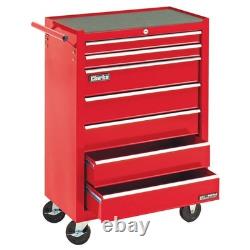 DIY Tool Cabinet Rolling Storage Chest Portable 7 Drawer Workshop Equipment Red