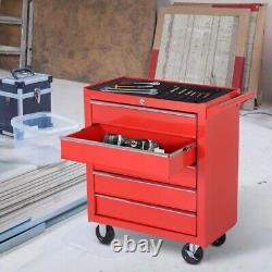 DIY Tools, Roller Tool Cabinet, 5 Drawers Red