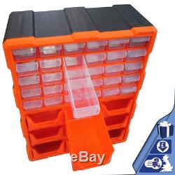 DIY Workshop 39 Drawer Multi Unit Double Storage Cabinet Tools Organiser Case