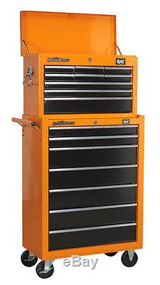 DJM Direct 9 Drawer Top Box Chest & 7 Drawer Roller Cabinet Roll Cab Tool Box