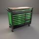 Dsd Tools 12 Drawer Roller Tool Chest Cabinet Box Set Empty Storage Green/black
